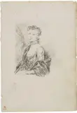 Carlo Speridone Mariotti, Ritratto di dama, pencil on paper mm.