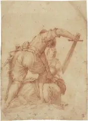 Pieter De Witte, Martirio di S. Orsola, 1588, sanguigna on paper mm.