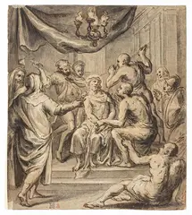 Giulio Campi, Cristo deriso, 1570, Inchiostro