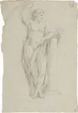 Francesco Lorenzi, Figura allegorica raffigurante la «Securitas Temporum», 1780, pencil and biacca on paper mm.