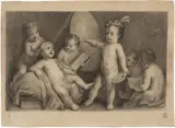 Giovanni Battista Cipriani, Allegoria di putti, la Pittura ed il Disegno