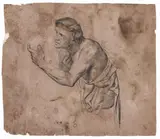 Pietro Benvenuti, Studio per figura maschile, pencil on paper mm.