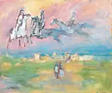 Fidanzati by Mino Maccari, 1967, oil on canvas, offered Nov 2013