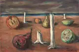 Fiorenzo Tomea, Candele, oil on panel