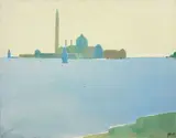 Isola di San Giorgio by Virgilio Guidi, 1955, oil on canvas, offered Nov 2013