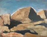 Montagne by Mario Sironi, oil on panel, offered Nov 2013