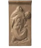 Der Blinde und der Lahme (Il cieco e lo zoppo) by Ernst Barlach, 1919, Bassorilievo in gesso, offered Nov 2013
