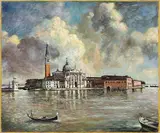 Venezia, Isola di San Giorgio by Giorgio de Chirico, oil on canvas, offered Nov 2013