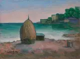 Spiaggia a bocca di Magra by Carlo Carrà, 1958, oil on canvas, offered Nov 2013