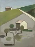 Paesaggio metafisico by Filippo de Pisis, 1923, oil on cardboard applicato on canvas, offered Nov 2013