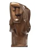 Mino Rosso, Piani architettonici di una testa, 1931, scultura in bronze