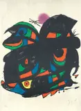 Manifesto per l'inaugurazione della Fondazione Joan Miró by Joan Miró, 1976, lithograph a colori, offered Nov 2013