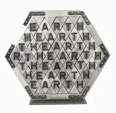 Earthearth by Joe Tilson, 1987, Legno pirografato e ferro, offered Nov 2013