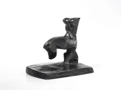 Mario Negri, Piccolo bronzo, 1969, scultura in bronze a patina nera