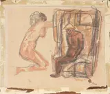 Senza titolo by Mario Sironi, watercolour and pencil on paper applicata on faesite, offered Nov 2013