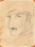 Filippo de Pisis, Volto, 1925, charcoal on paper