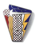 Modern head by Roy Lichtenstein, 1968, Scultura-gioiello in metallo smaltato, offered Nov 2013