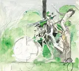 Graham Sutherland, Studio per «Three forms», 1979, ink