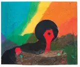 Roberto Crippa, Senza titolo, 1971, collage on panel