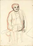 Bruno Saetti, Ritratto di Marchiori, 1961, ink