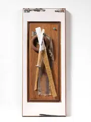 Il Samurai by Sergio Dangelo, 1955, assemblaggio on panel, offered Nov 2013