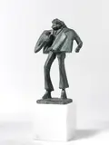 Figura by Kurt Metzler, scultura in bronze a patina verde, offered Nov 2013