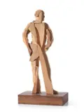 Mario Ceroli, Autoritratto, Scultura in legno