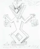 Kenny Scharf, King Norman, 2002, pencil on paper