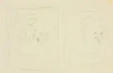 Lucio Fontana, Due studi per «Concetto Spaziale», 1964, pencil on paper
