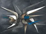 Roberto Crippa, Ippogrifo, 1956, oil on canvas