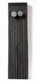 Nunzio, Composizione, 1989, Scultura in legno bruciato e metallo