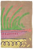 Giorgio Griffa, Fuga verde, 1988, tempera acrilica on canvas