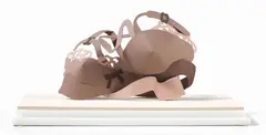 Tiny Dropped Bra # 29 by Tom Wesselmann, 1984, liquitex on card, offered Nov 2013