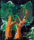 Senza titolo by Mario Schifano, 1992, enamel and acrylic on canvas, offered Nov 2013