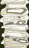 Jean Dubuffet, Escalier M. 384, 1967, mixed media on paper
