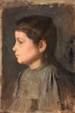 Fanciulla by Cesare Ciani, oil on canvas, offered Nov 2013