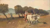 Carro di buoi by Carlo Domenici, oil on panel, offered Nov 2013