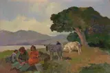 Siesta by Carlo Domenici, oil on faesite, offered Nov 2013