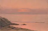 Tramonto ad Antignano by Giovanni Lomi, oil on panel, offered Nov 2013