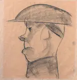 Militare inglese by Lorenzo Viani, 1917, charcoal on paper, offered Nov 2013
