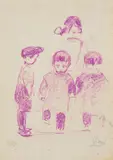 Lorenzo Viani, Scolaretti, 1919, pastel on paper
