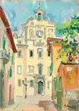 Prato, Convitto Cicognini by Rodolfo Marma, 1973, oil on canvas, offered Nov 2013