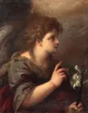 Giuseppe Nuvolone, Angelo annunciante, oil on canvas