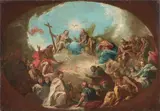 Nicolò Grassi, La Trinità con la Vergine e i Santi, oil on canvas