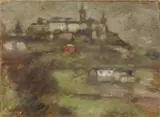 Veduta di Collescipoli by Ardengo Soffici, 1945, oil on cardboard, offered Jun 2013