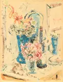 Fiori by Filippo de Pisis, 1937, oil on paper applicata on card, offered Jun 2013