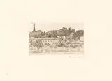 Giorgio Morandi, Paesaggio (Veduta dell'Osservanza a Bologna), 1922, etching on rame