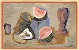 Gino Severini, Natura morta col cocomero, 1937, tempera on cardboard