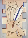 Alberto Magnelli, Fantômes (Formes harmoniques), 1946, oil on canvas