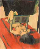 Felice Casorati, Nudo (Nudo disteso che legge)